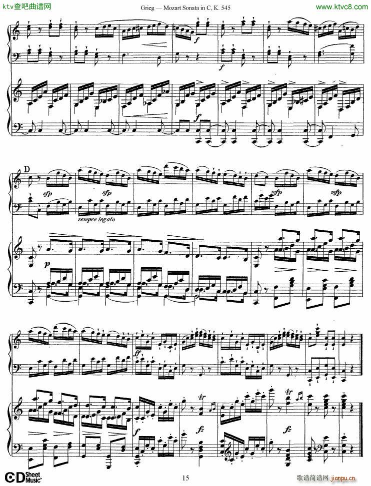 Grieg Mozart sonata KV545 2 pianos(V)15