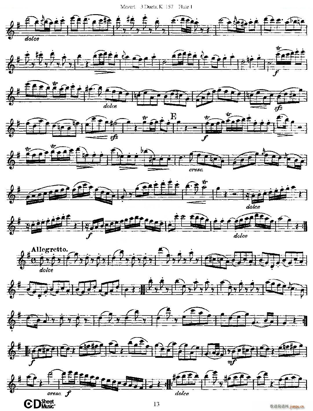 3 Duets K 157 ֮һL  K157̖ ~(ѺV)13