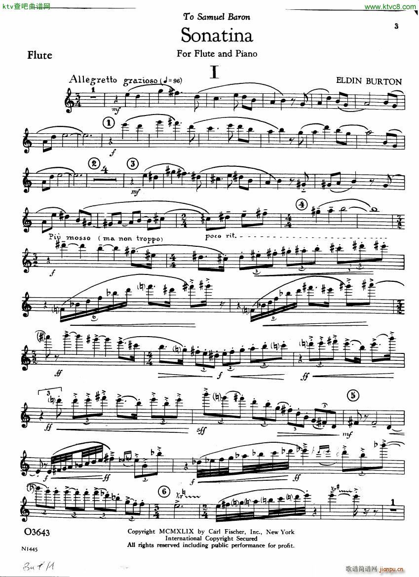 Burton E Flute sonatina flute part(V)1