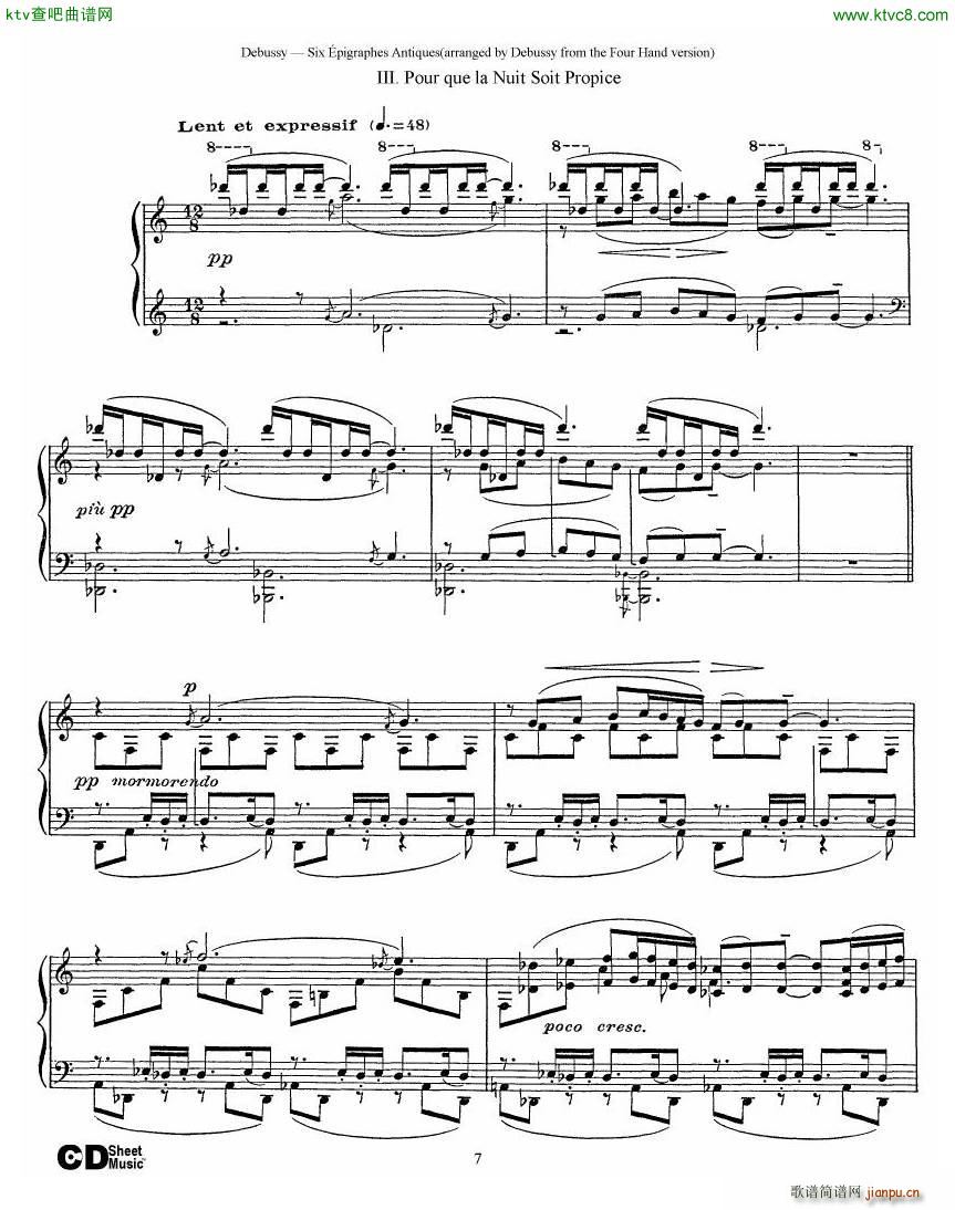 Debussy Sex pigraphes Antique 1 Piano(V)7