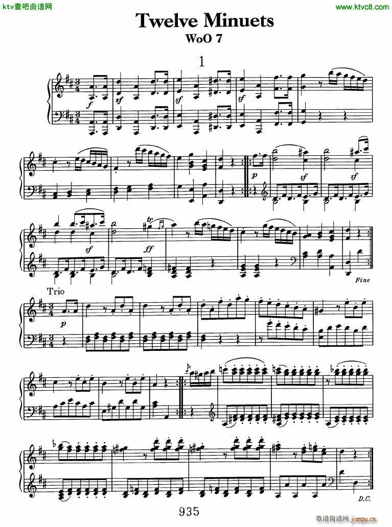 Beethoven WoO 7 12 Minuets(V)1