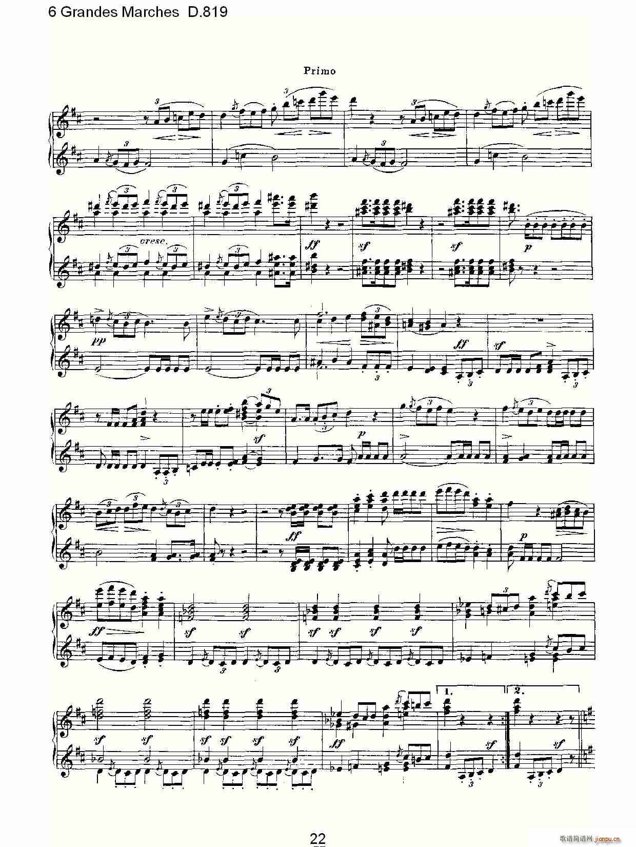6 Grandes Marches D.819(ʮּ)22