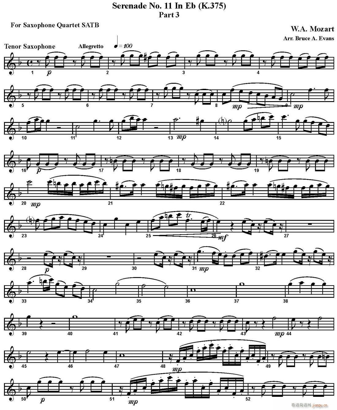 SERENADE No 11 in Eb K 375 Part 3  _˹(V)1