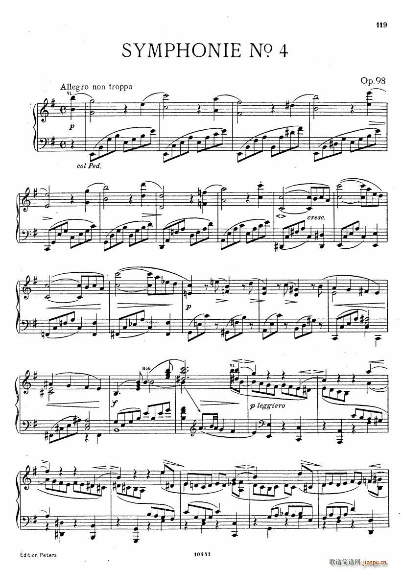 Brahms op 98 Singer Symphonie Nr 4(V)1