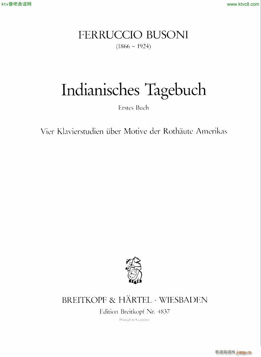 Busoni Indianisches Tagebuch 1(V)1