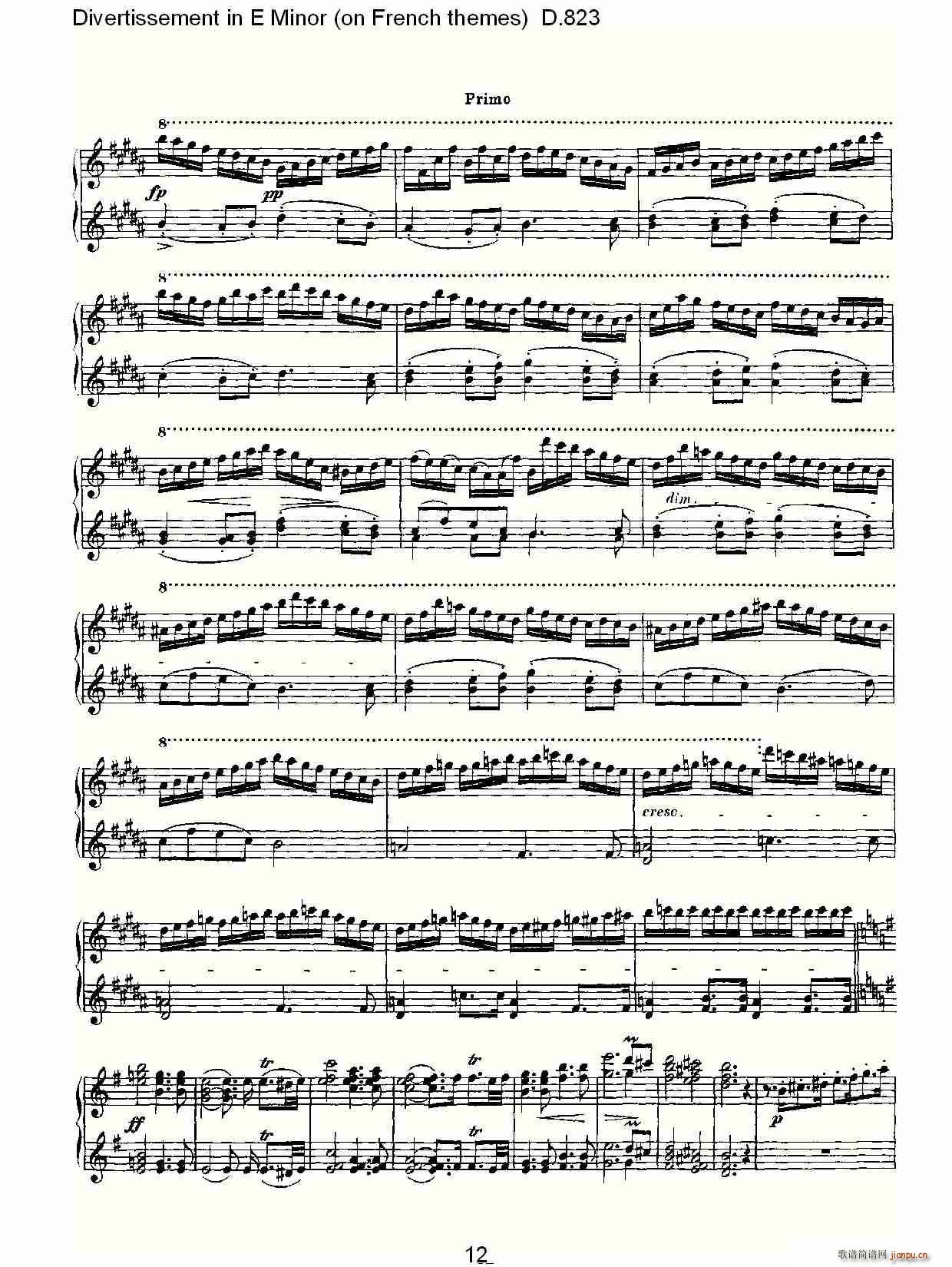 Divertissement in E Minor(ʮּ)12