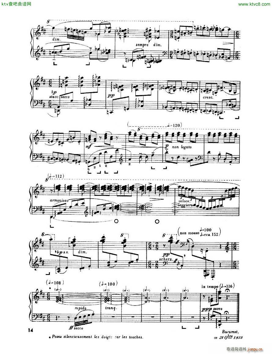 Enescu op 24 No 3 Piano sonata No 3(V)14