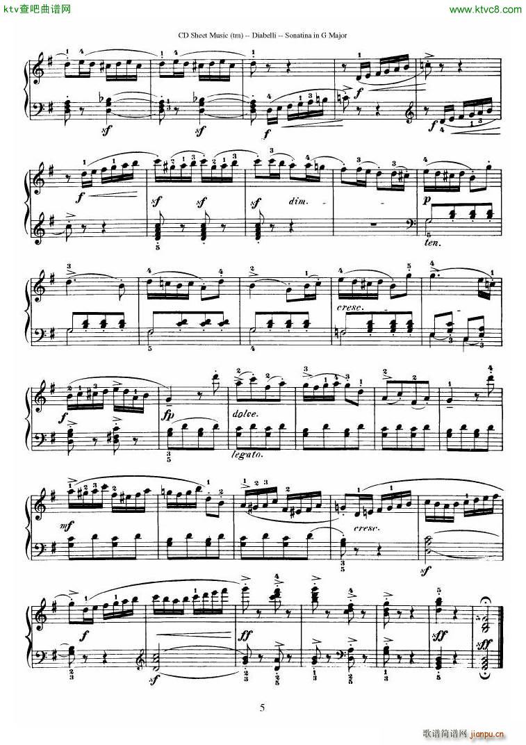 Diabelli Sonatinas Op 151 No 1 4 23P(V)5