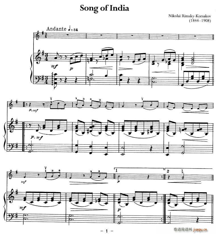 Song of India(СV)1