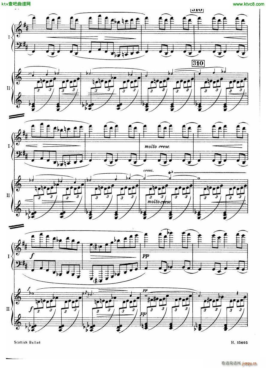 Britten Scottish Ballad op 26 arr for 2 pianos(V)20