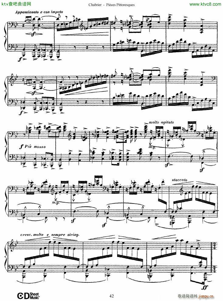 Chabrier Pices Pittoresques 7 10(V)13