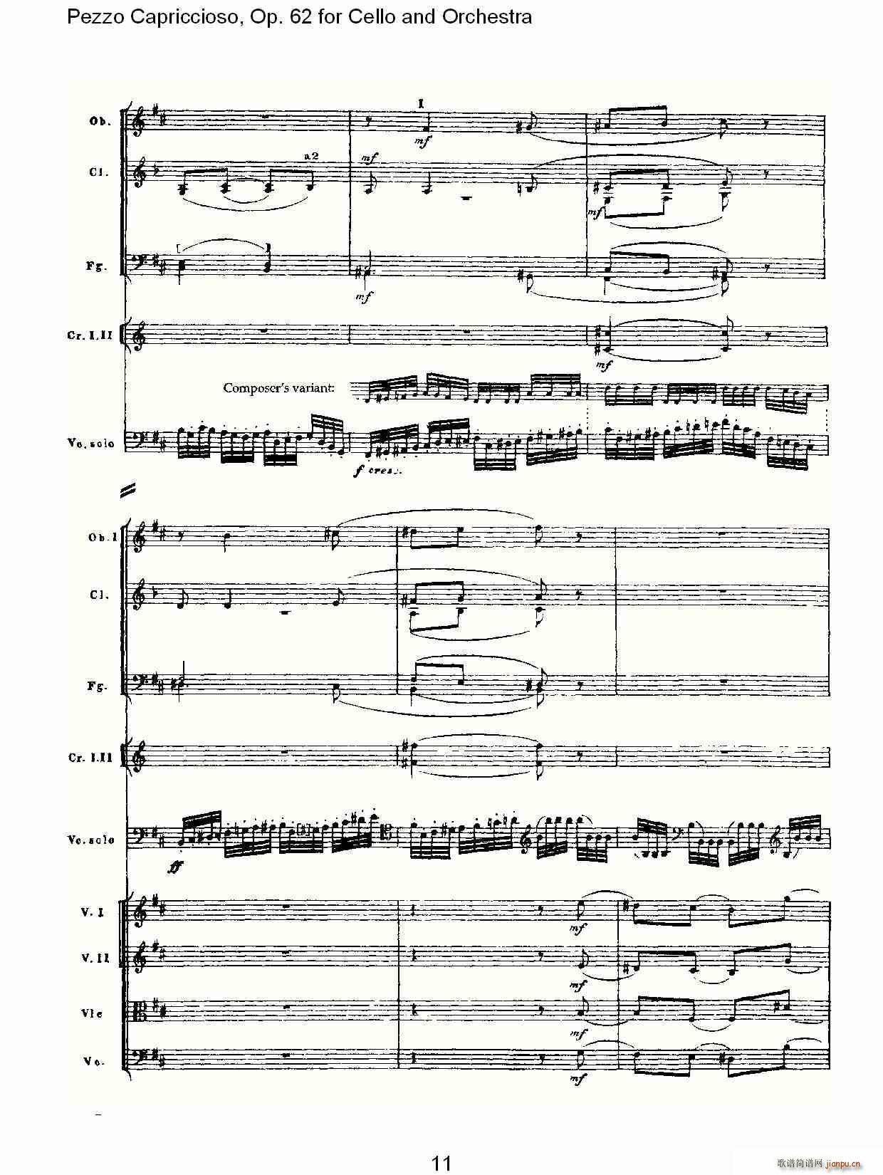 Pezzo Capriccioso, Op.62(V)11