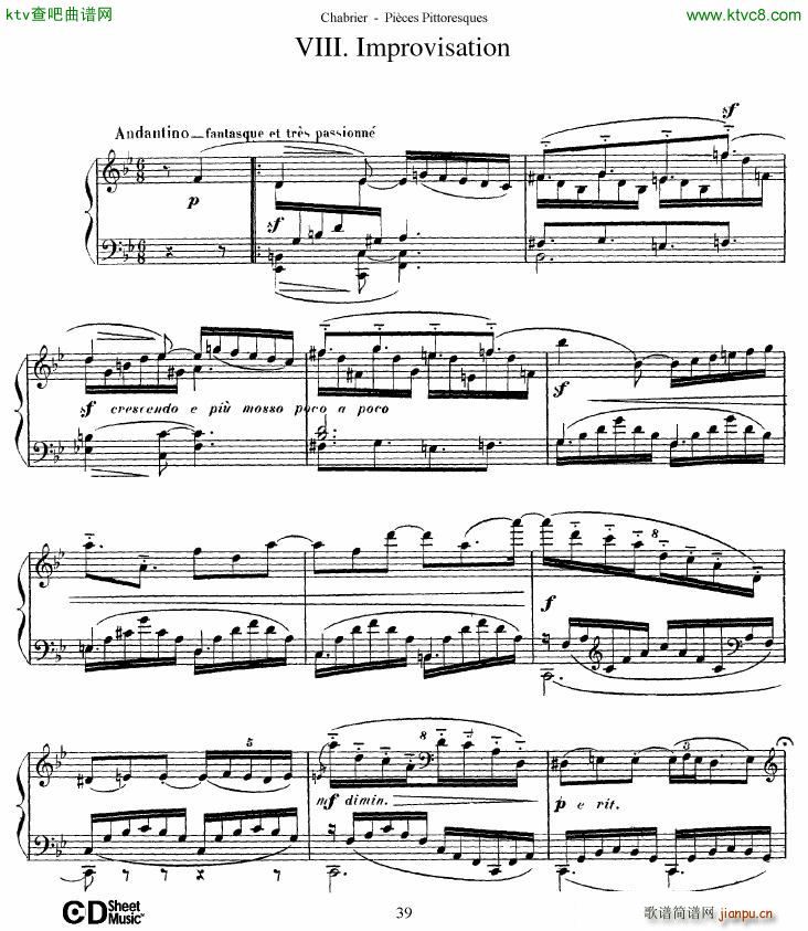 Chabrier Pices Pittoresques 7 10(V)10