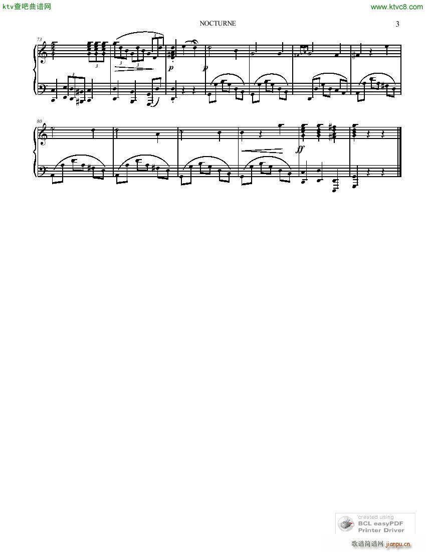 Canzano Nico Nocturne No 5 in A minor(V)5
