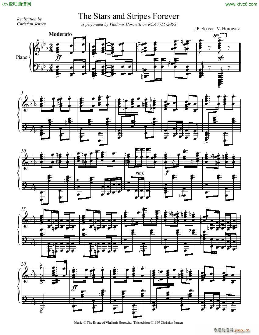 Sousa Horowitz The Stars Stripes Forever(V)1