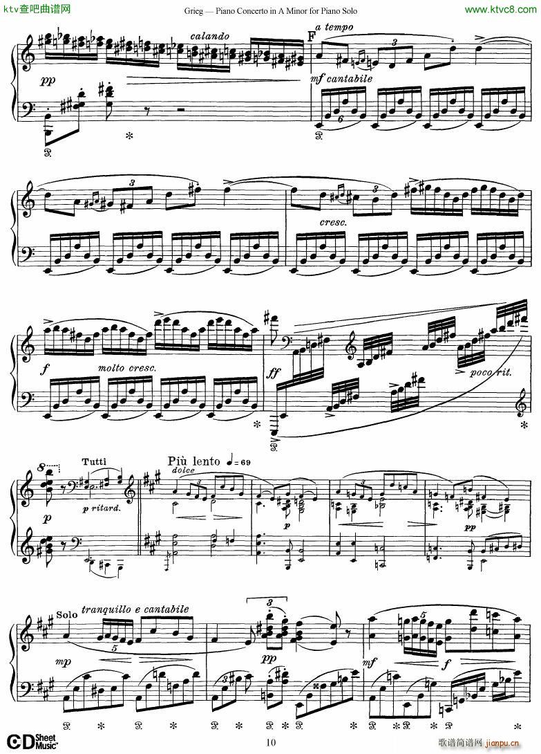 Grieg Piano Concerto solo arr 2 byGrieg(V)10