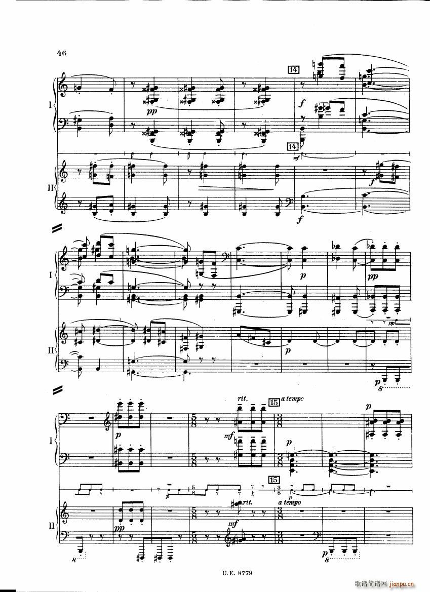Bartok SZ 83 Piano Concerto 1 2p reduct (V)3