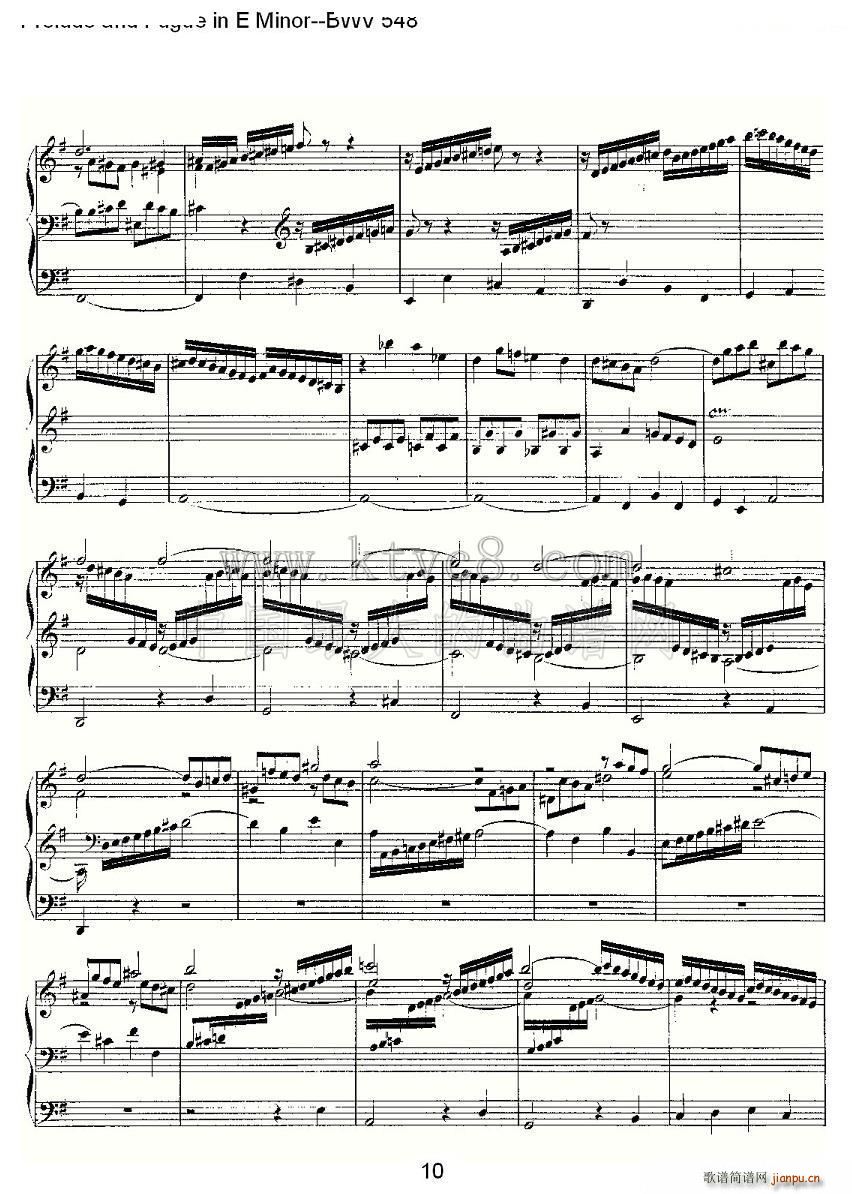 Prelude and Fugue in E Minor BWV 548 L(fng)V(ʮּ)10