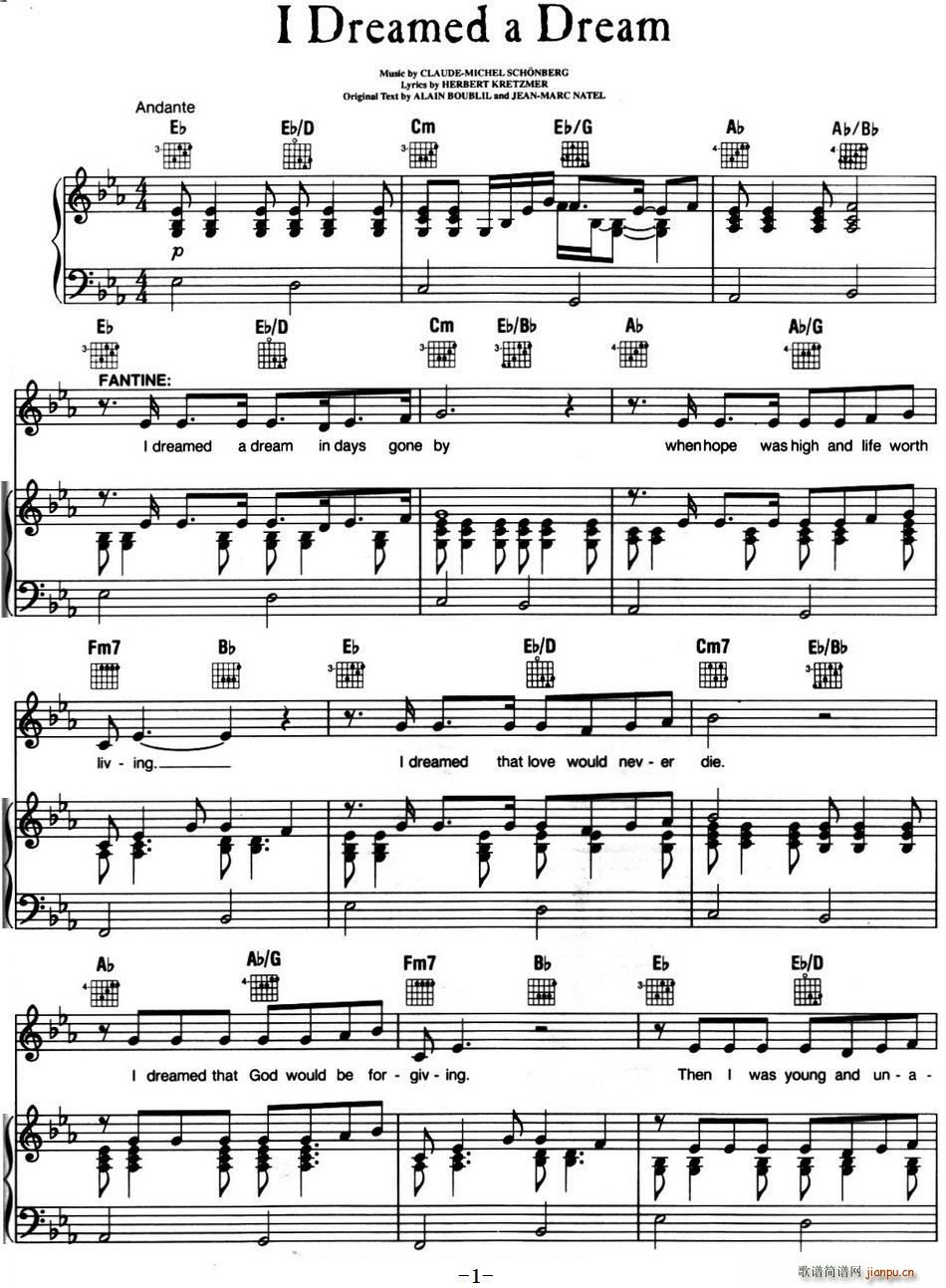 I Dreamed a Dream  K Les Miserables x(ʮּ)1