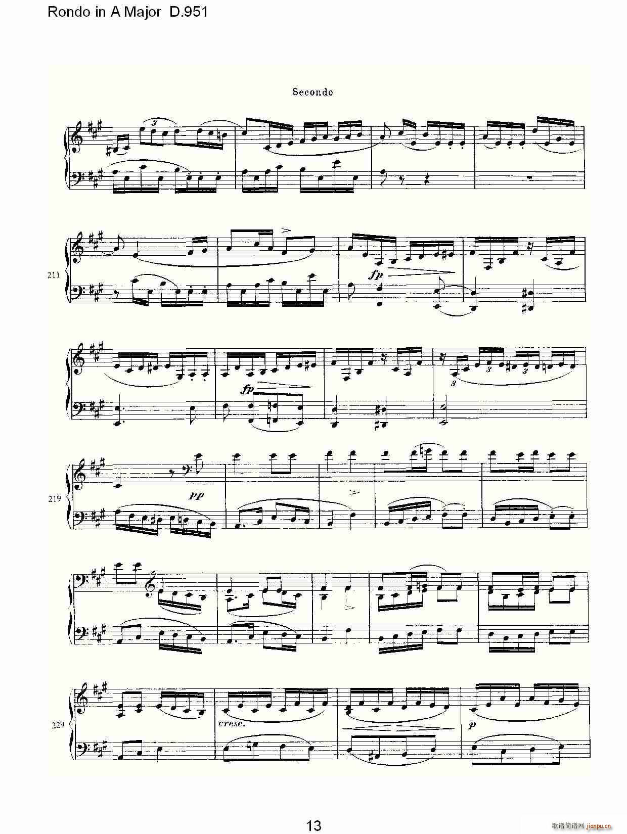 Rondo in A Major D.951(ʮּ)13
