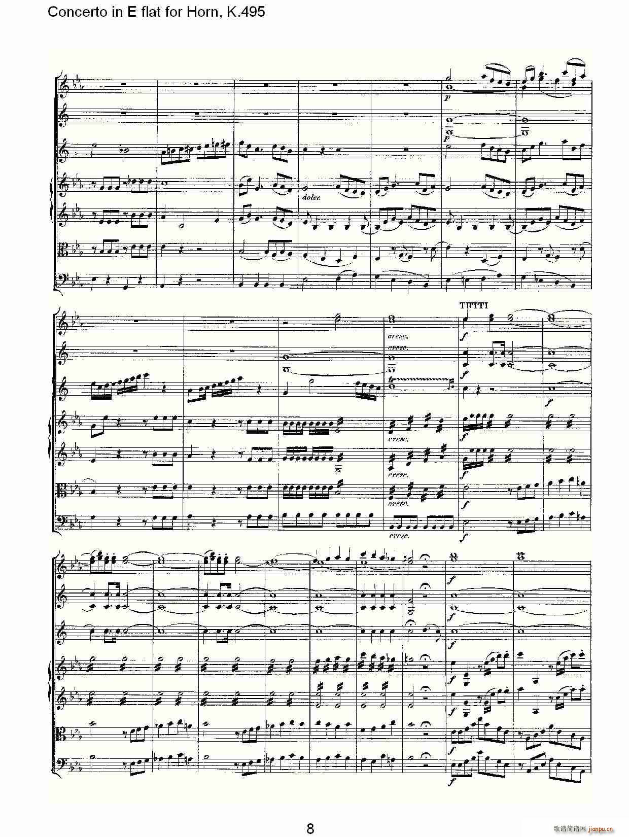 Concerto in E flat for Horn, K.495(ʮּ)8