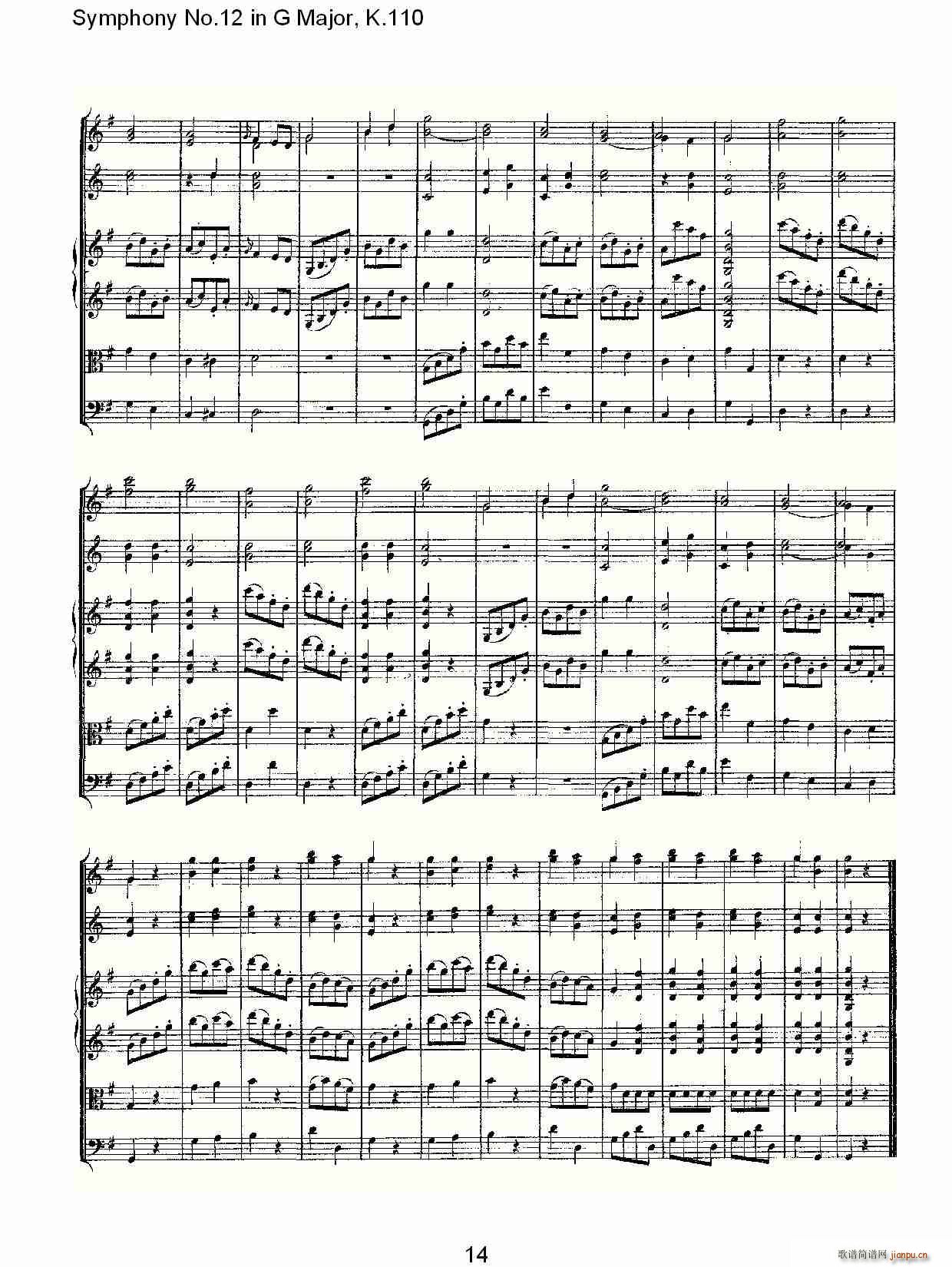 Symphony No.12 in G Major, K.110(ʮּ)14