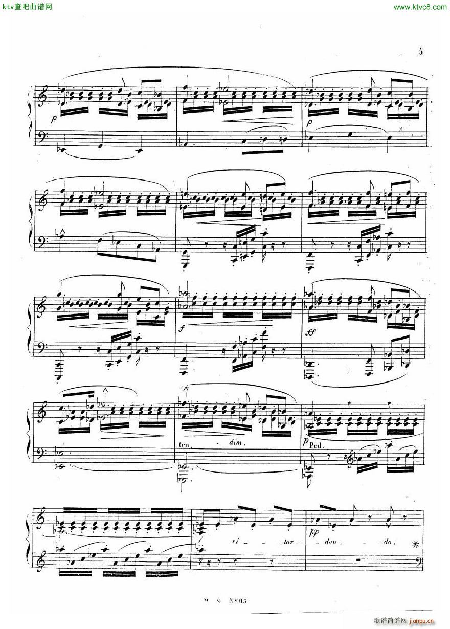 Dreyschock etude Le Tremolo(V)5
