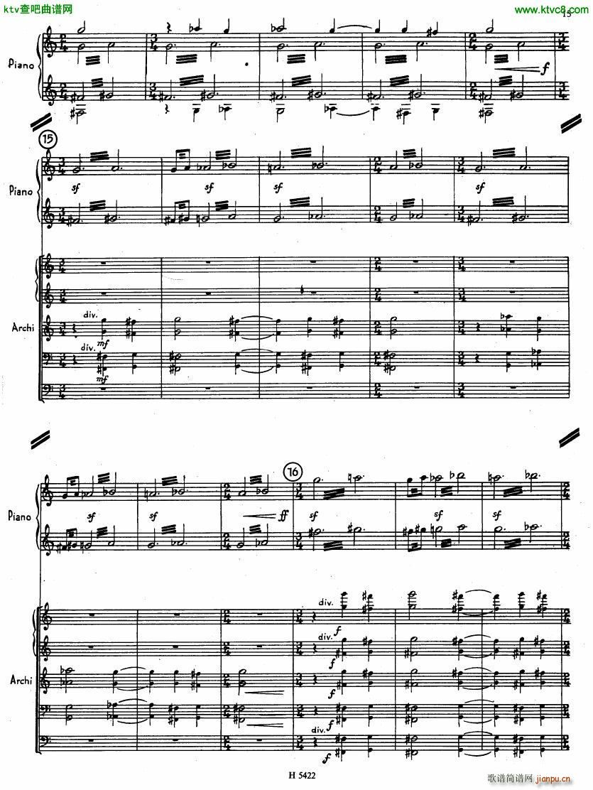 Fiser concerto da camera for piano full score(V)13