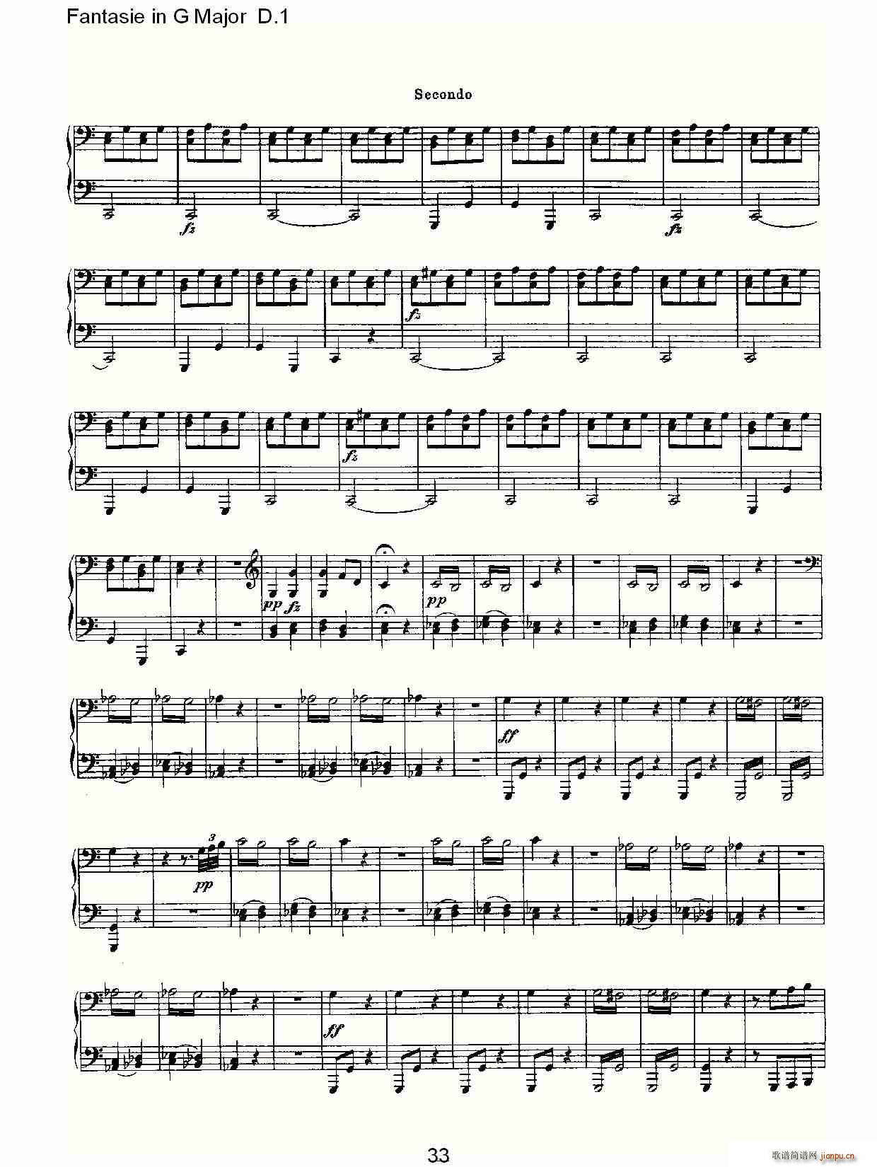 Fantasie in G Major D.1(ʮּ)33