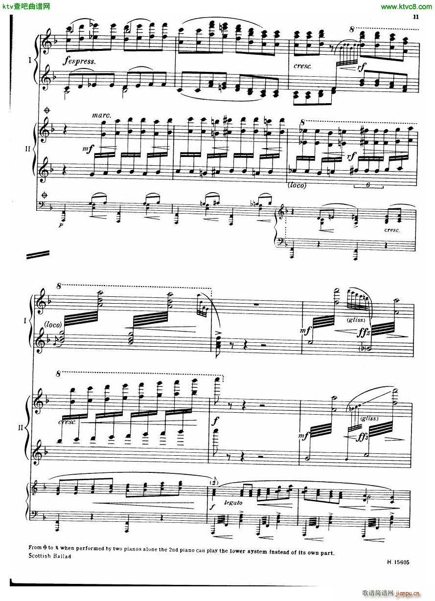 Britten Scottish Ballad op 26 arr for 2 pianos(V)12