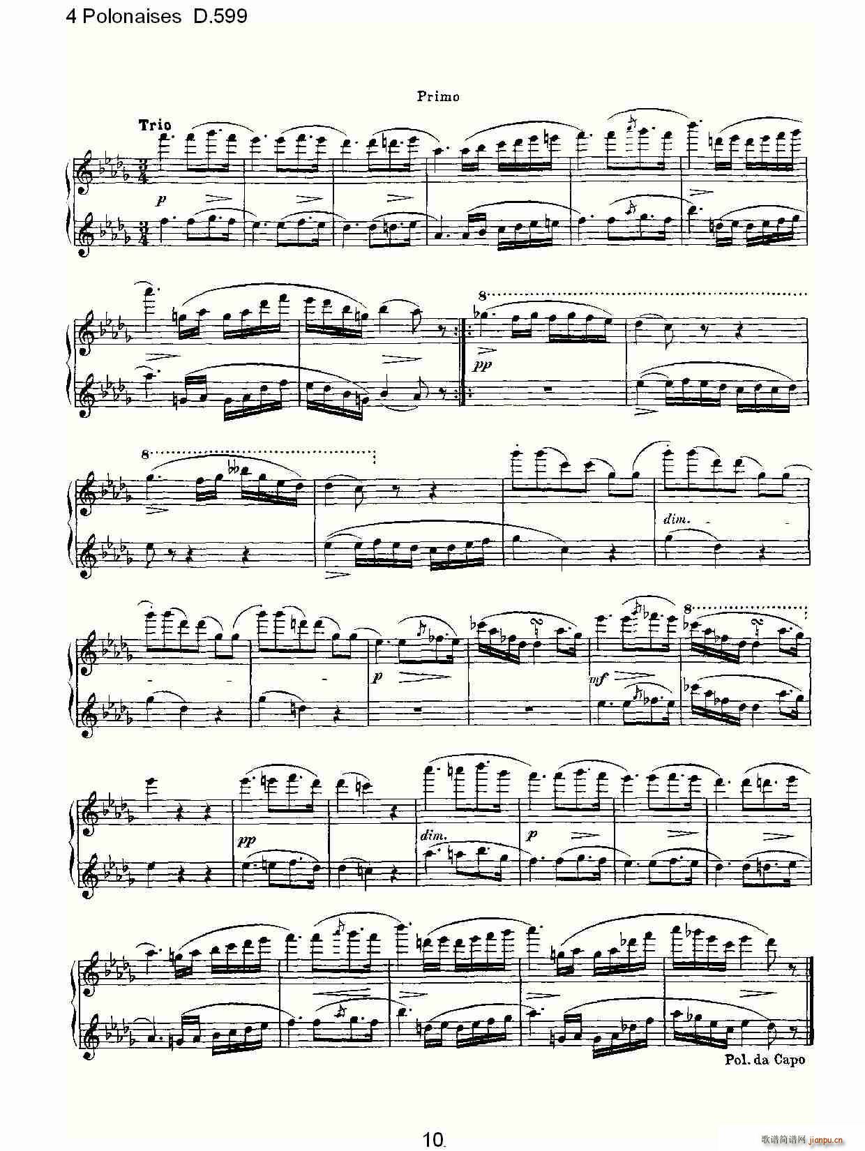 4 Polonaises D.599(ʮּ)10