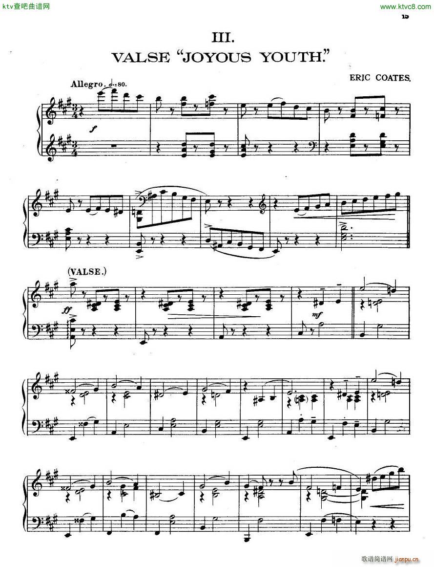 Coates Joyous Youth Piano Suite(V)15