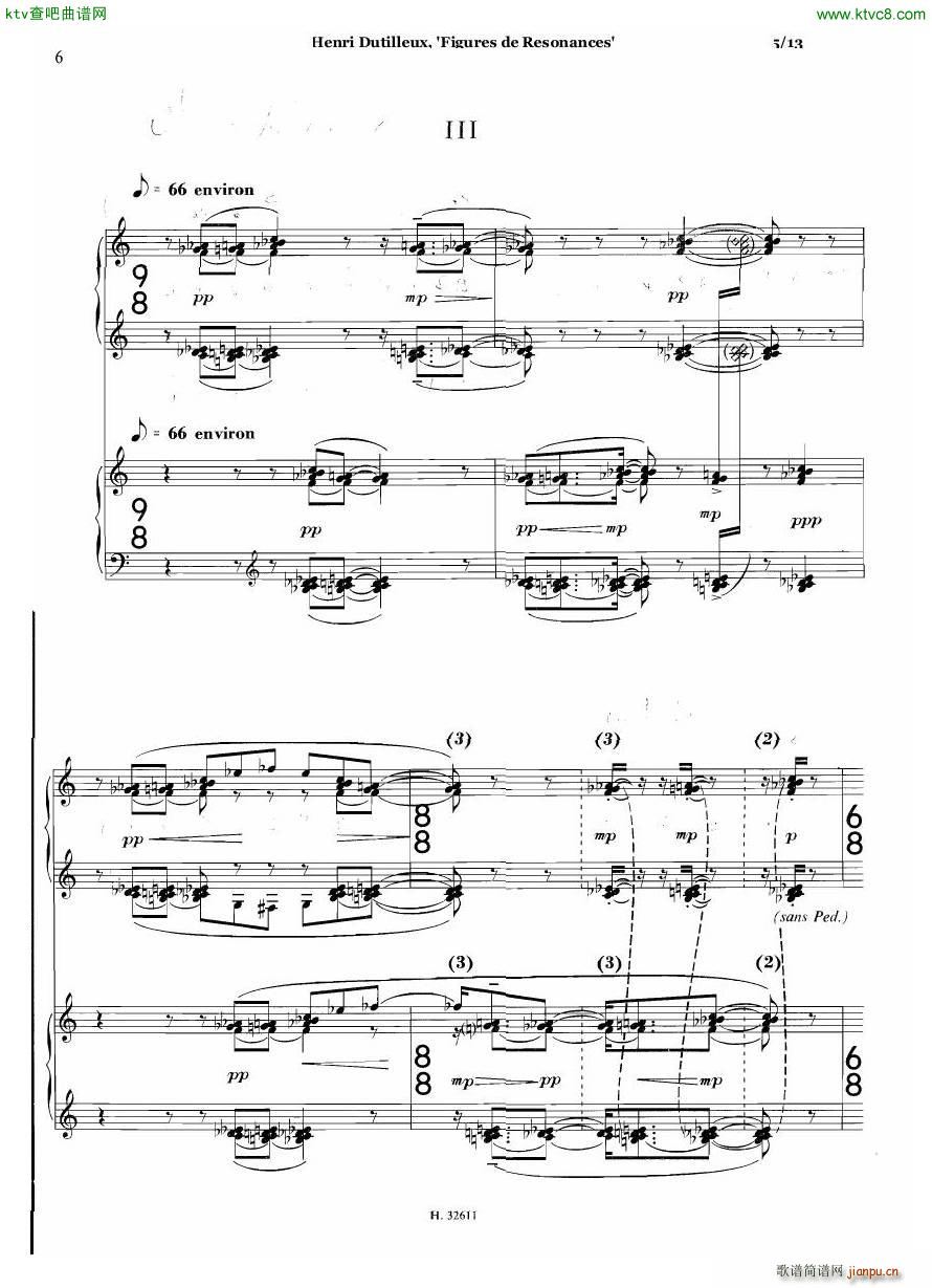 Dutilleux Figures de Rsonances for Two Pianos(V)5
