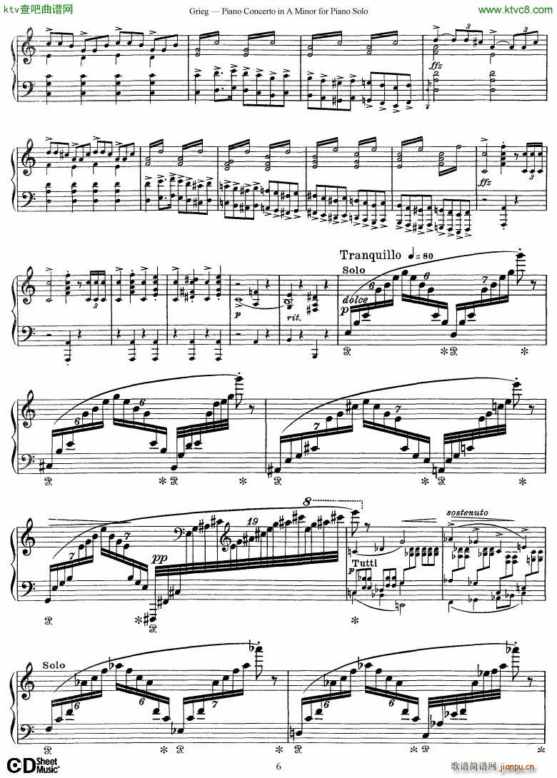Grieg Piano Concerto solo arr 2 byGrieg(V)6