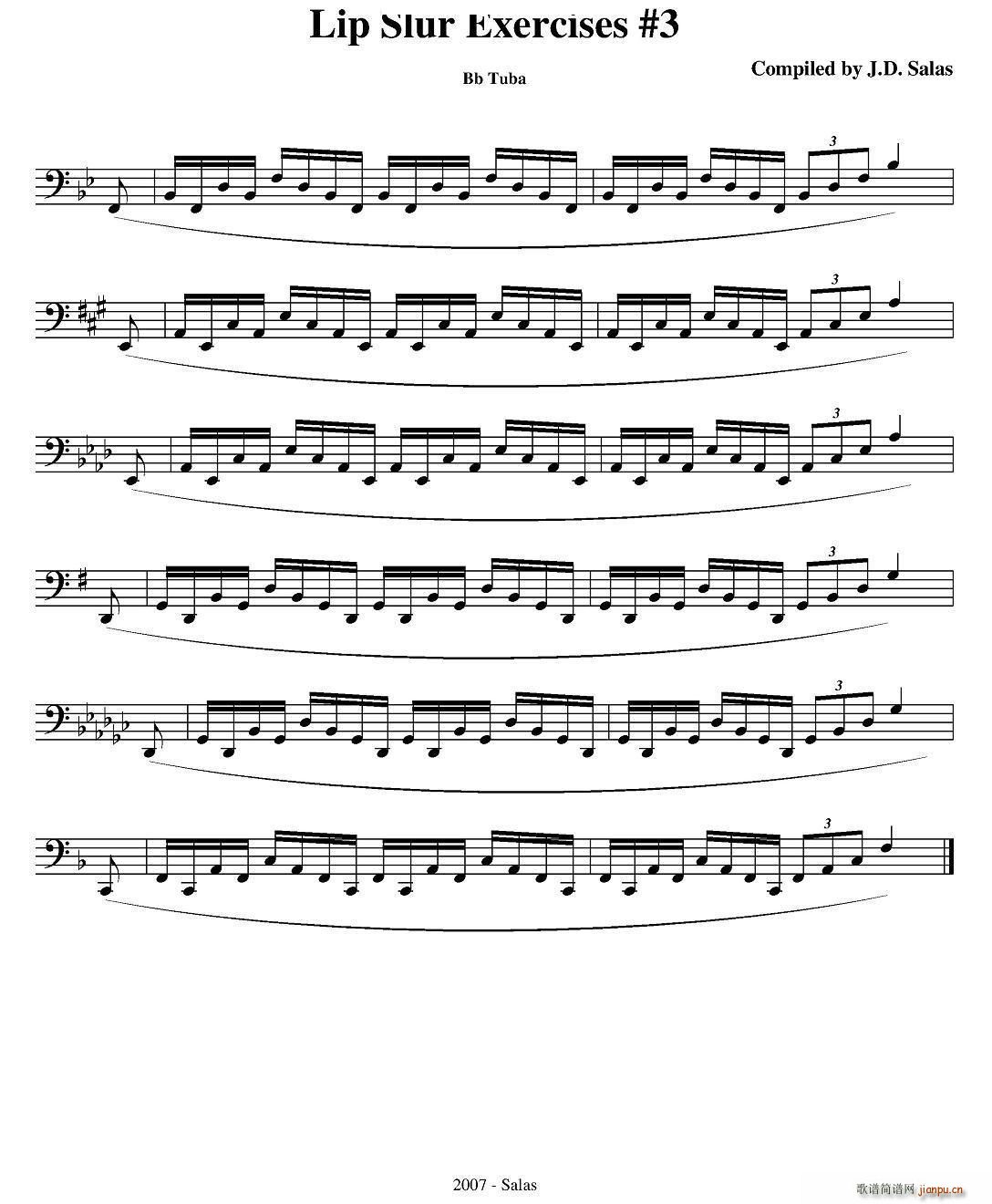 Lip Slur Exercise Bb Tuba ̖(x)̲x(ʮּ)3