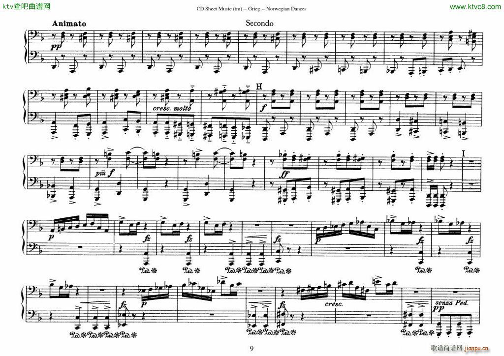 Grieg Norwegian Dance Op 35 1 4 Duet(V)9
