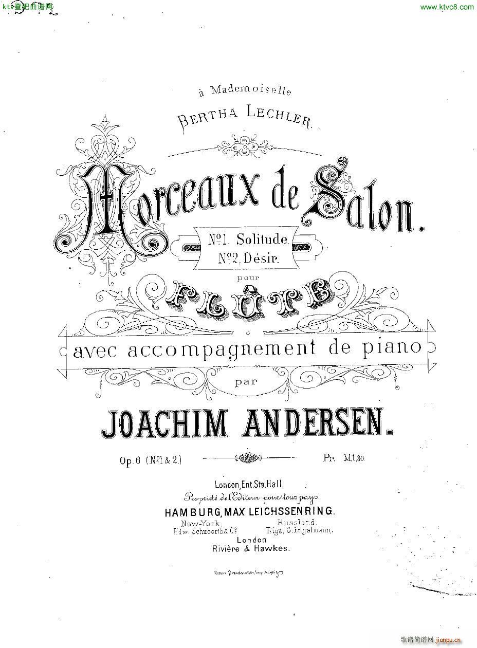 Andersen op 6 Morceaux de Salon fl pno(V)1