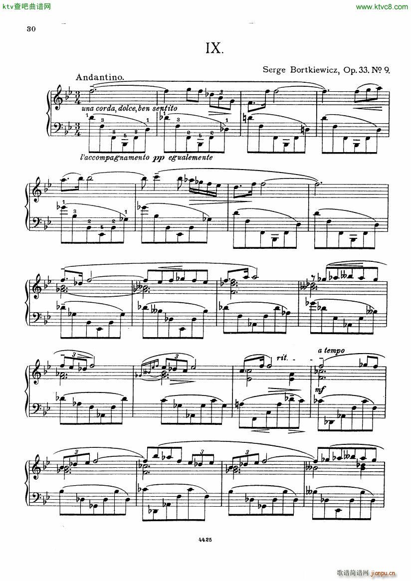 Bortkiewicz 10 Preludes Op 33(V)30