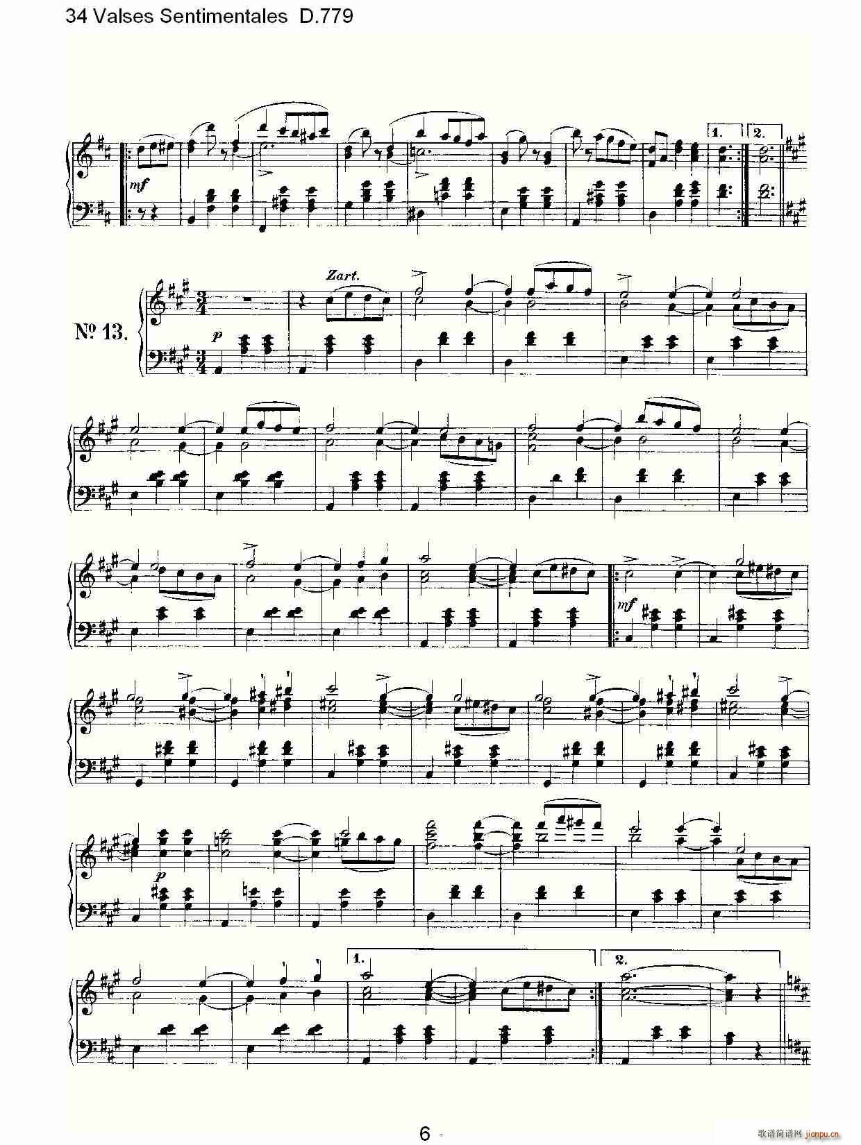34 Valses Sentimentales D.779(ʮּ)6