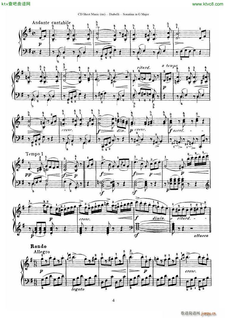 Diabelli Sonatinas Op 168 No 1 7 34P(V)27