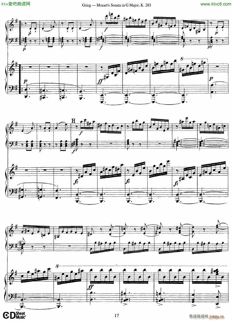 Grieg Sonata K 582 Mozart 2nd Piano Grieg(V)17