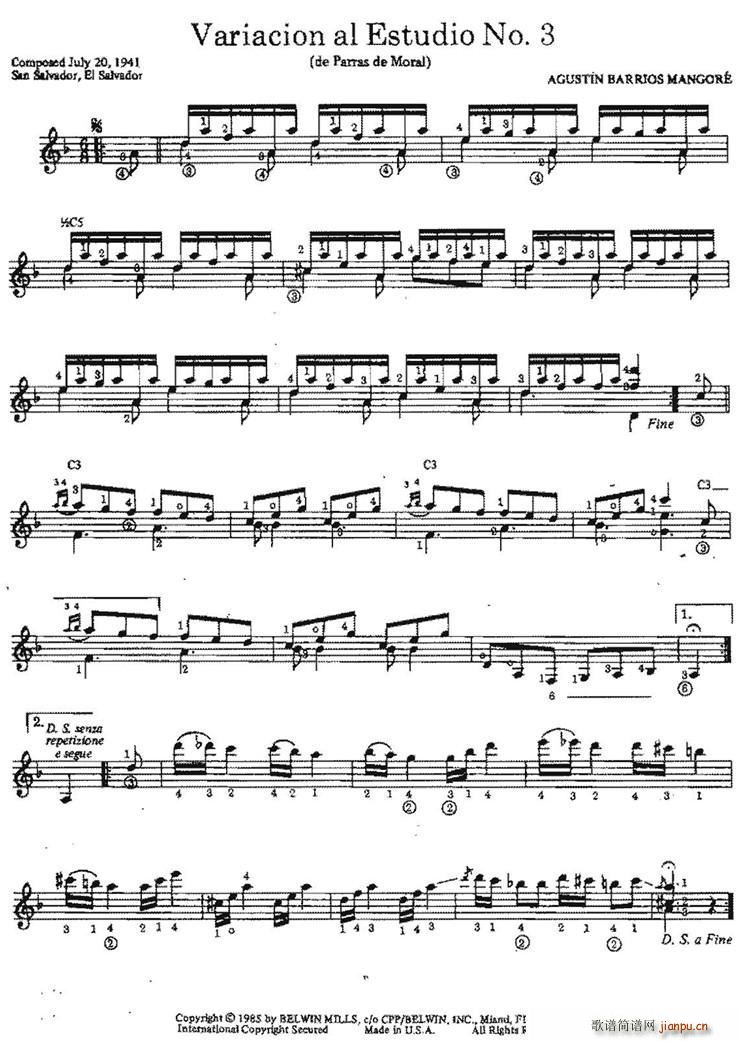 Variacion al Estudio No 3 ŵ伪(V)1