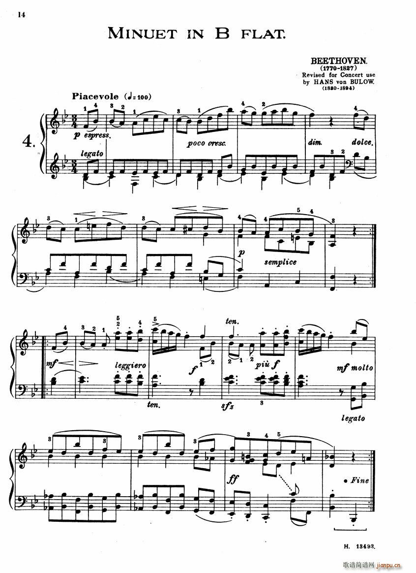 Beethoven Minuet(V)1