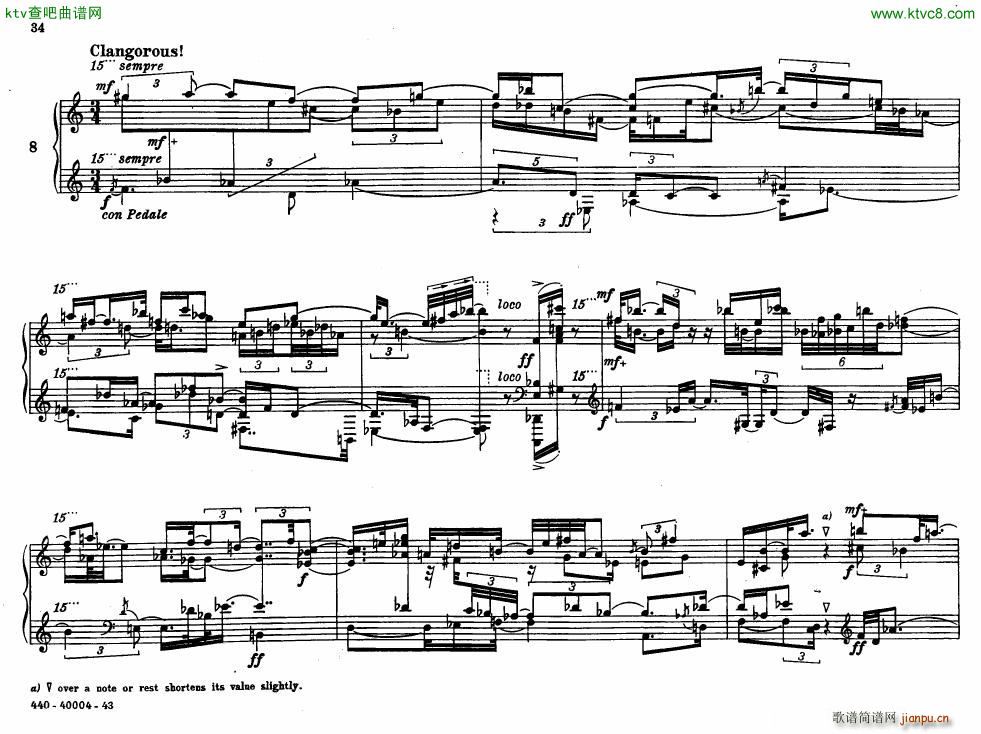 Bolcom 12 etudes for piano(V)34