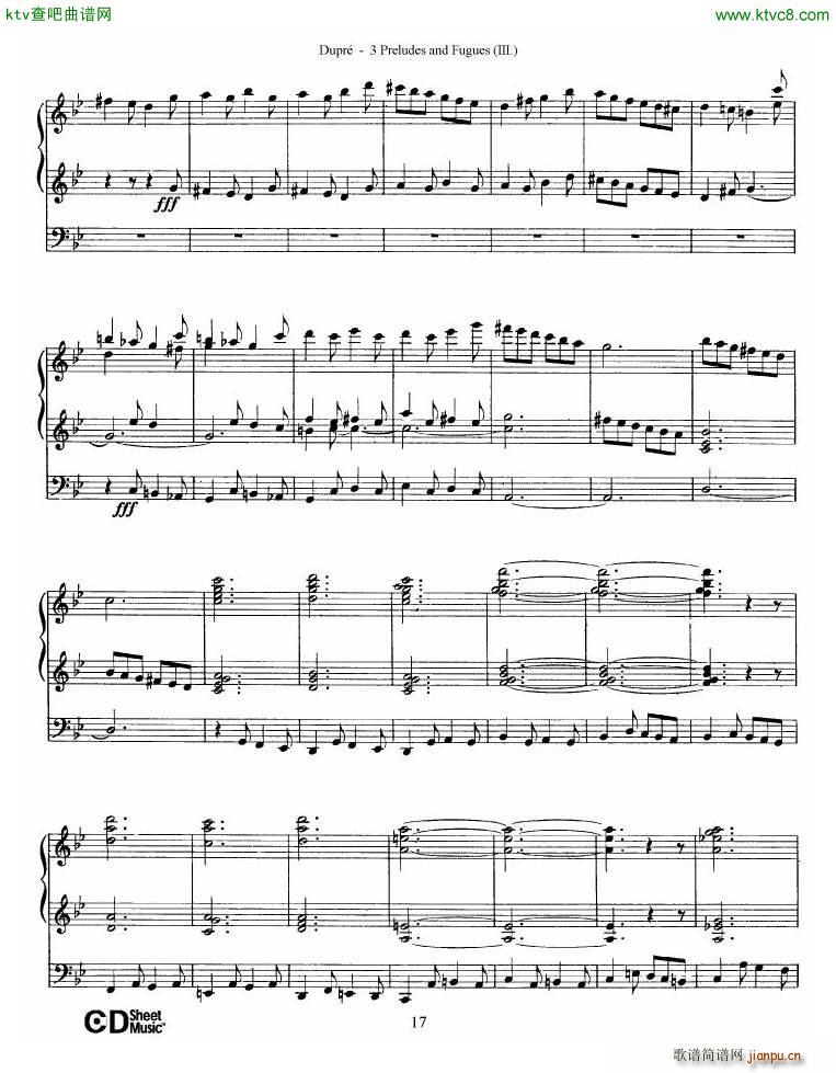 Dupr Prelude Fugue in G minor Op 7 No 3(V)17
