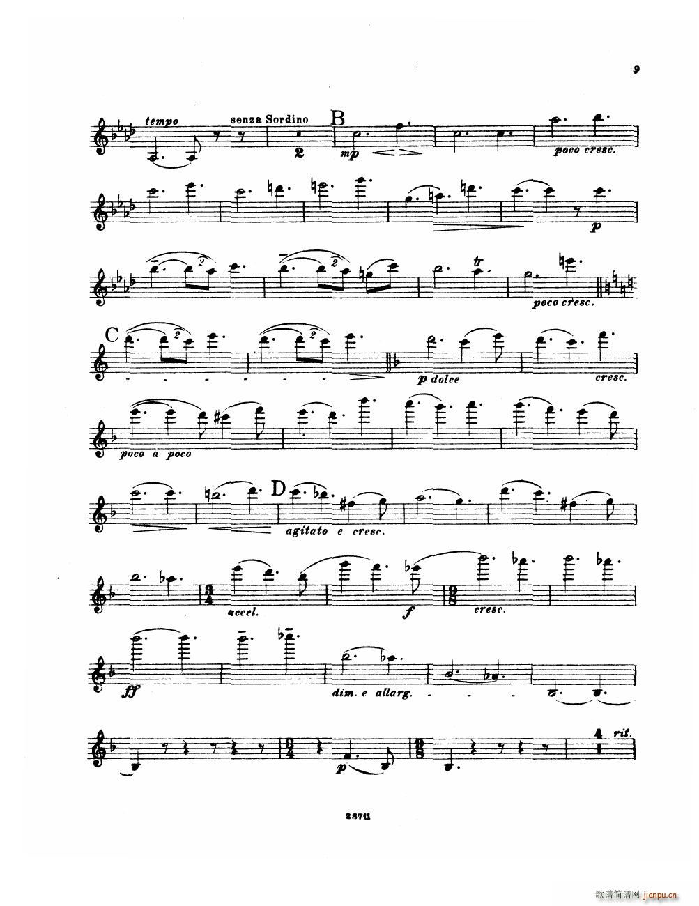 Bowen Suite for violin and piano violin part(V)9