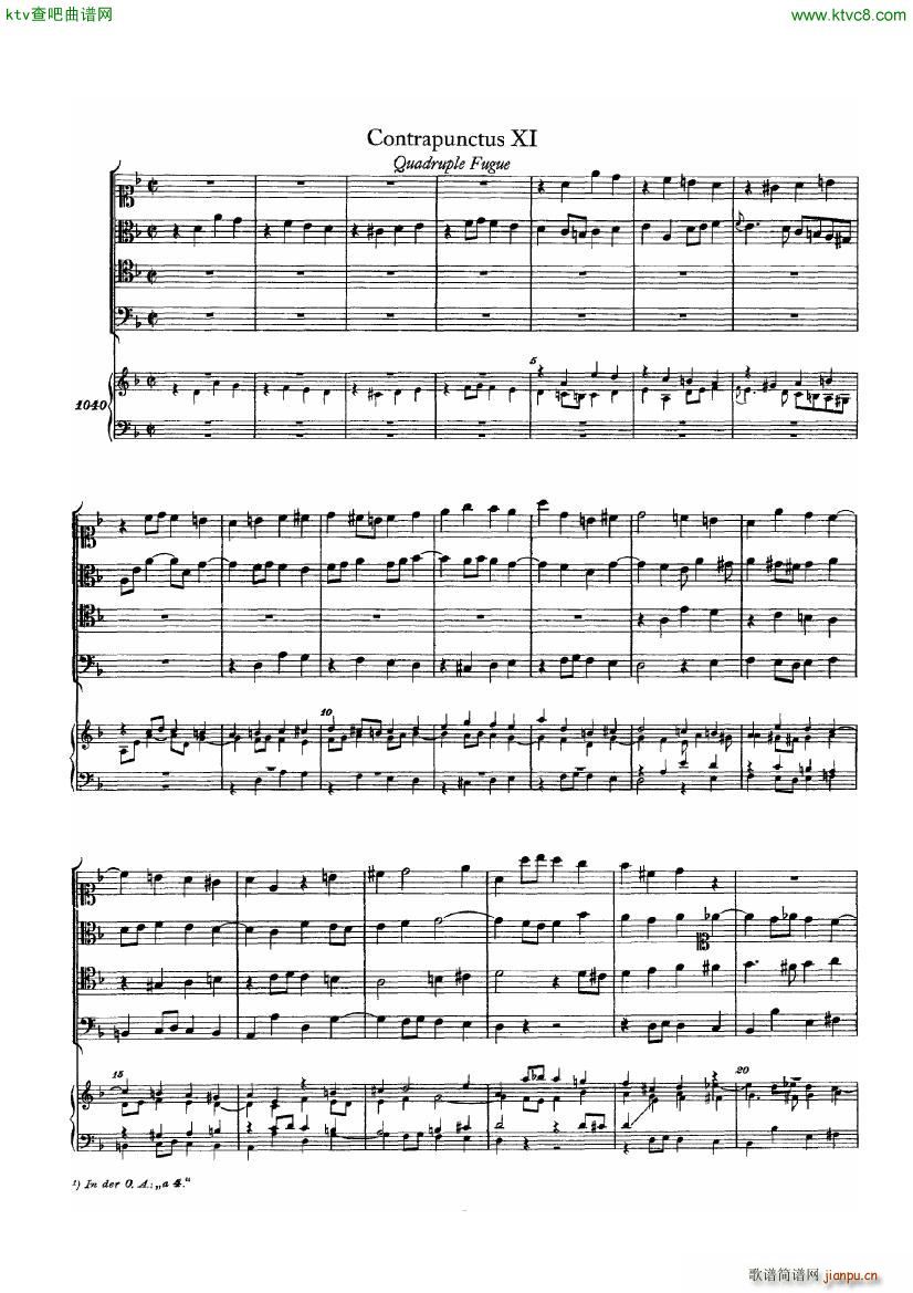 Bach JS BWV 1080 Kunst der Fuge part 2(V)1