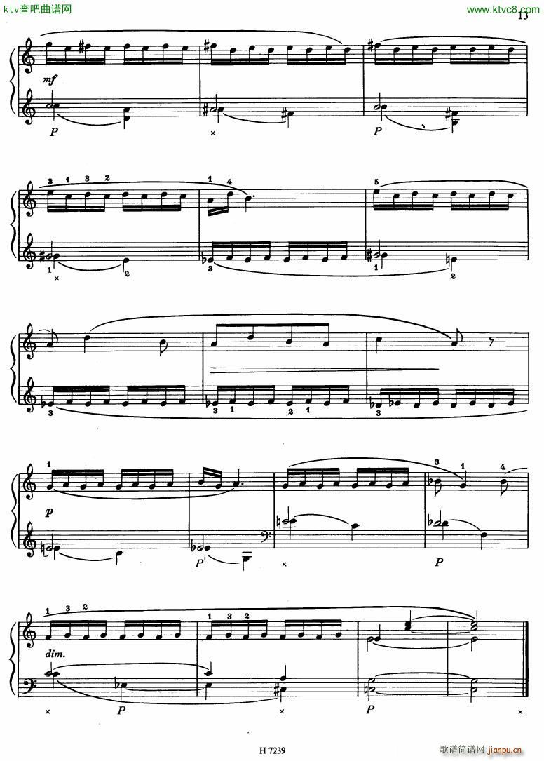 Hurnik piano etudes(V)10