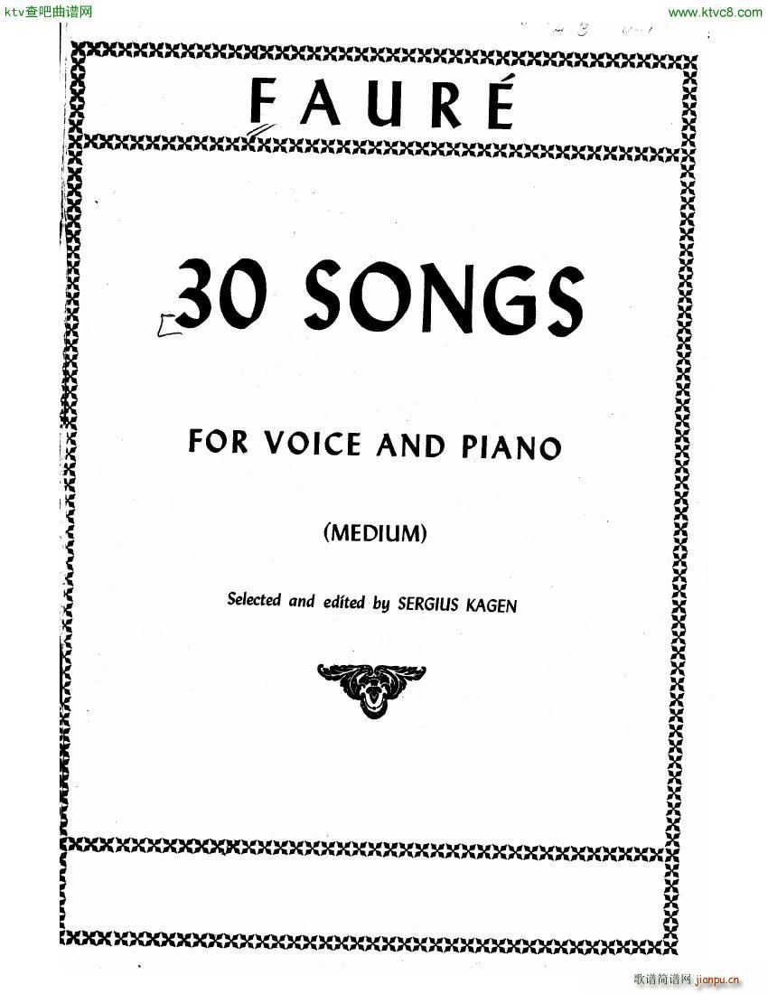 Faure 30 Songs (V)27