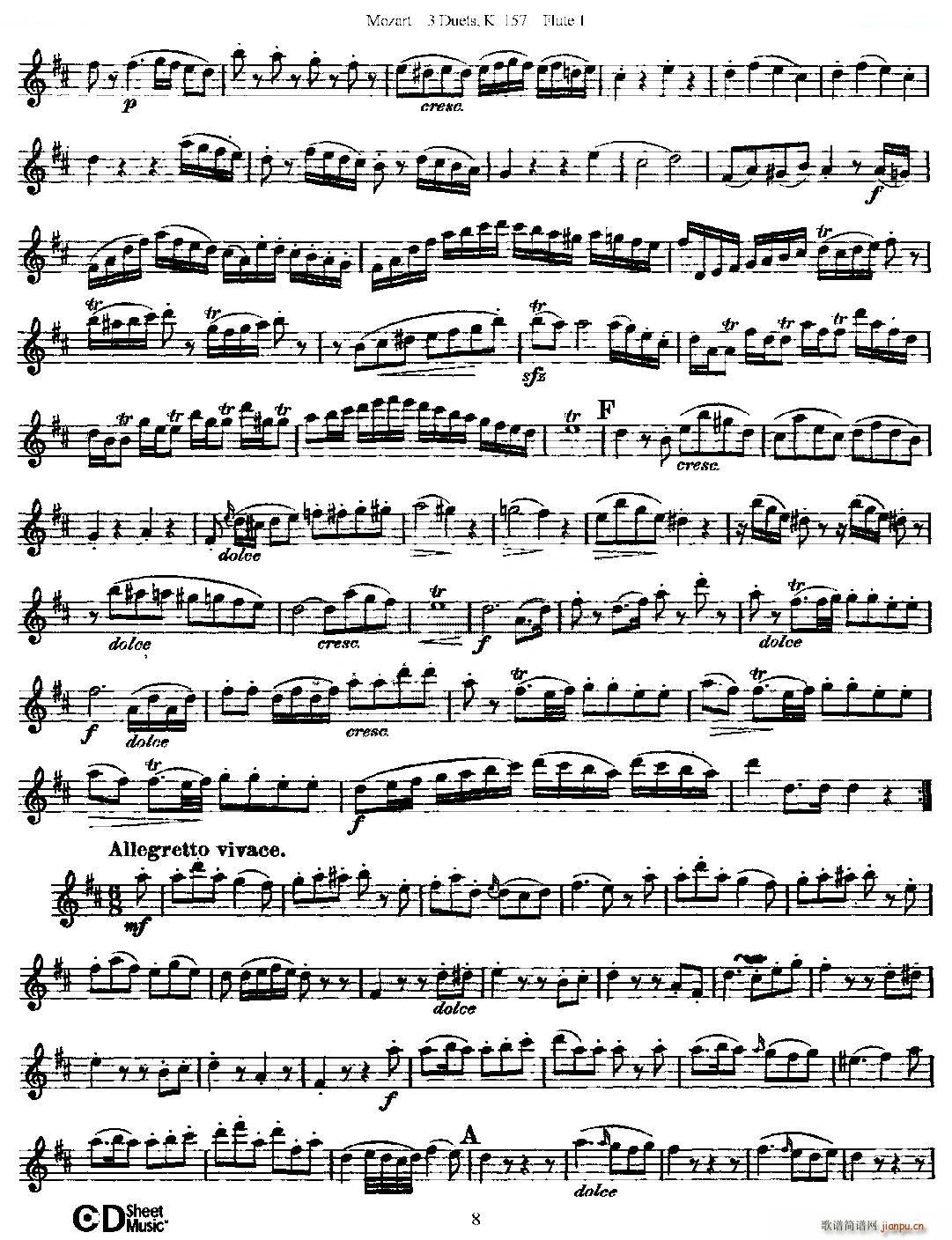 3 Duets K 157 ֮һL  K157̖ ~(ѺV)8